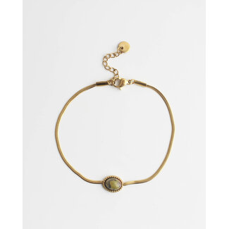 Pulsera 'Kate' Rocky Green  ORO - acero inoxidable