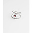 'Pink star' ring silver - stainless steel (verstelbaar)