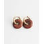 'Femme' Sand Stone Earrings Gold - stainless steel