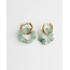 'Nomi' BOUCLES D'OREILLES OR Vert - Acier Inoxydable