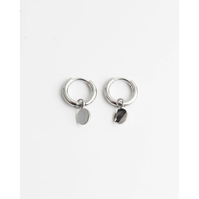 'Penny' EARRINGS SILVER - Stainless Steel