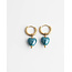 Boucles d'oreilles 'Eternamente' Vert/Bleu - acier inoxydable