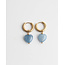 'Para siempre' earrings light blue - stainless steel