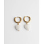 'Para siempre'  earrings white - stainless steel