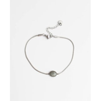 Armband 'Kate' Labradorit SILBER - Edelstahl