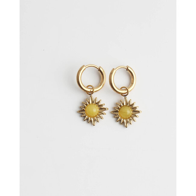 Pendientes 'LOUELLE' ORO AMARILLO - acero inoxidable