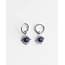 'LOUELLE' earrings BLUE SILVER - stainless steel