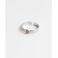 'Zosia' RING SILVER Orange - Stainless Steel (adjustable)