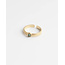 'Zosia' RING GOLD Green  - Stainless Steel (adjustable)