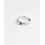 'Zosia' ANILLO PLATA Verde - Acero Inoxidable (ajustable)