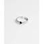 'Zosia' RING SILVER Black  - Stainless Steel (adjustable)