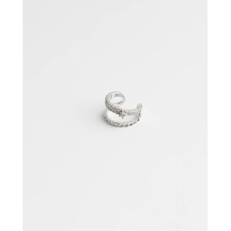 'Sparkle'  earcuff ARGENTO - acciaio inossidabile