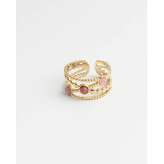 'Noelle' ANILLO ORO ROSA - Acero Inoxidable