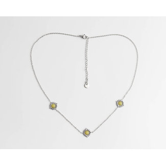 'Louelle' NECKLACE YELLOW SILVER - stainless steel