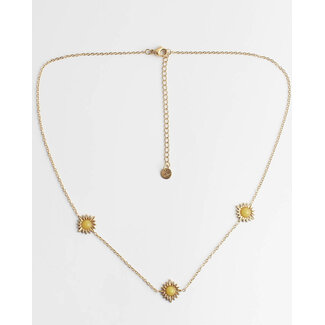 'Louelle' KETTE GOLD GELB - Edelstahl