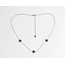 'Louelle' NECKLACE BLUE SILVER - stainless steel