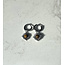 Boucles d'oreilles 'LOUELLE' BRUN ARGENT - acier inoxydable