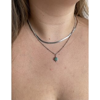 "Every day" Necklace inspiration look silver