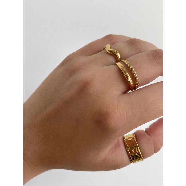 "Chunky lover" Ring inspiration look gold