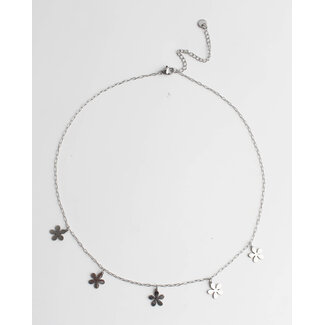 'Fiore'  COLLAR PLATA - acero inoxidable