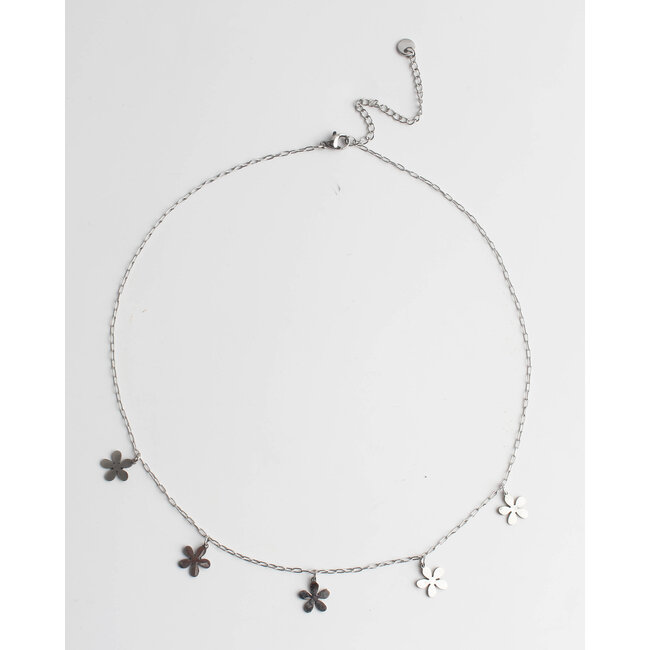 'Fiore'  COLLAR PLATA - acero inoxidable