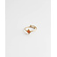 Minimalistic small orange  ring - stainless steel (verstelbaar)