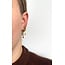 Boucles d'oreilles feuille de pierre CHERRY - acier inoxydable