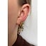 Boucles d'oreilles feuille de pierre CHERRY - acier inoxydable