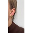 Boucles d'oreilles feuille de pierre CHERRY - acier inoxydable