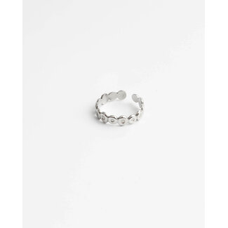 'Olive' ANILLO PLATA - Acero inoxidable - AJUSTABLE