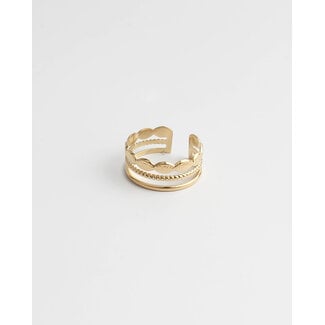 "Avélie“ RING  GOLD – Edelstahl (verstellbar)