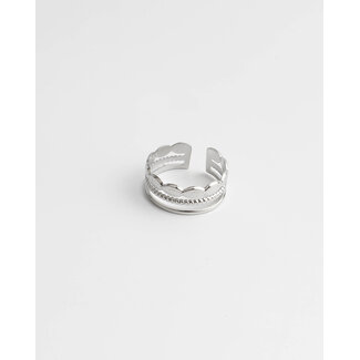 ANILLO "Avélie" PLATA - Acero inoxidable (ajustable)