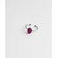 'Vive' BAGUE ARGENT SUPER ROSE - Acier inoxydable (ajustable)