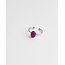 'Vive' RING SILVER  SUPER PINK - Stainless steel (adjustable)