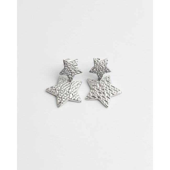 'Starlight' earrings SILVER - stainless steel