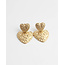 Boucles d'oreilles 'In the name of love' OR - acier inoxydable