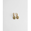 'Jolie' Light Green Natural Stone Earrings Gold - stainless steel