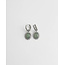 Boucles d'oreilles pierre naturelle verte vert clair 'Jolie' Argent - acier inoxydable