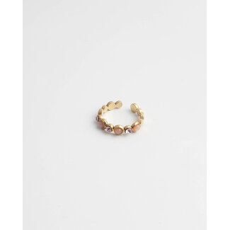 'Tiana' ring PINK GOLD - stainless steel (verstelbaar)