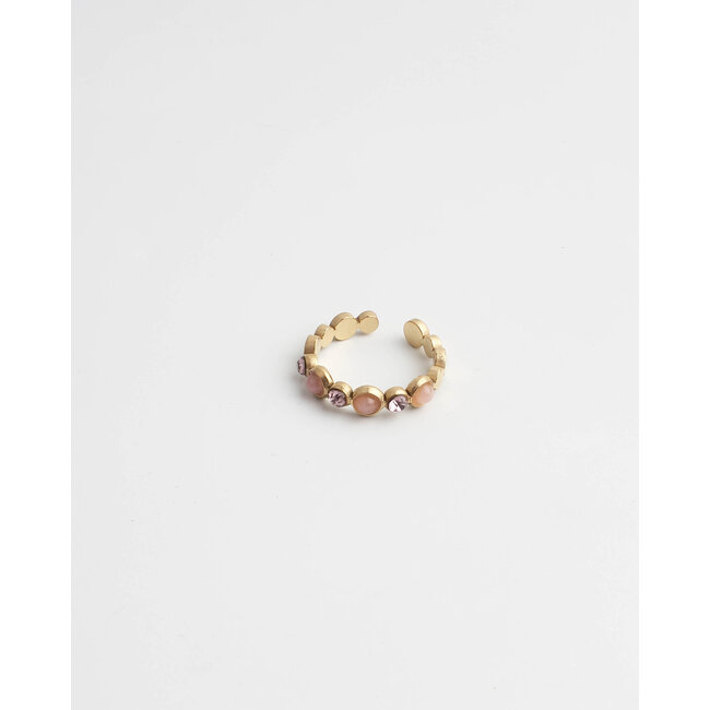 Anillo 'Tiana' ORO ROSA - acero inoxidable (ajustable)