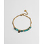 'Csilla' BRACELET GOLD TURQUOISE - Stainless Steel