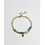 'Csilla' BRACELET OR GREEN  - Acier inoxydable