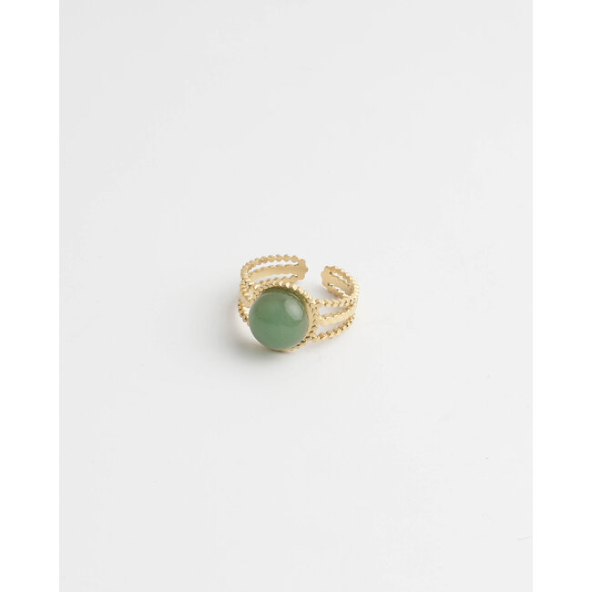 'Nikkie' ANILLO ORO VERDE - Acero Inoxidable (ajustable)