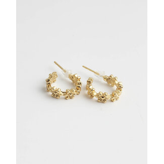 Little Daisy Hoops - Gold chapado