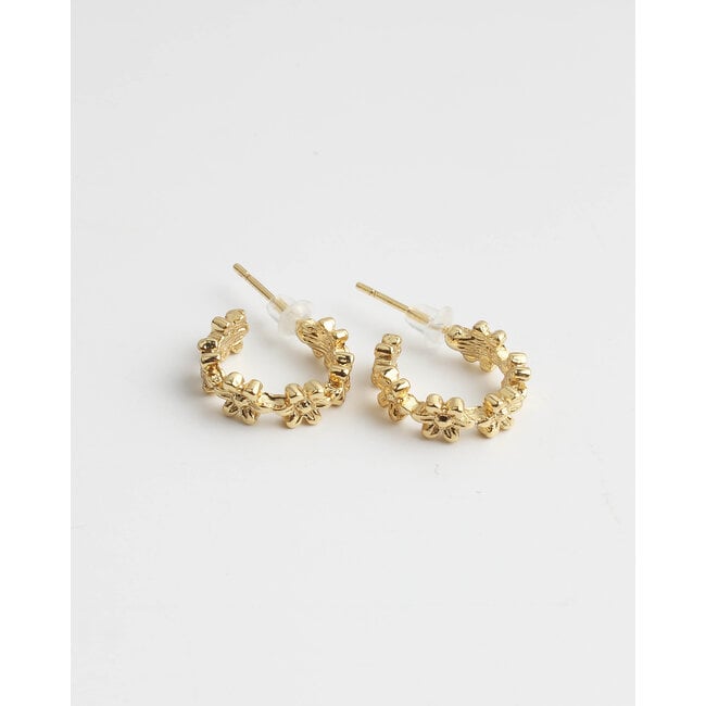 Little daisy hoops - verguld