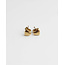 Solid Heart Stud Earrings Gold - Stainless Steel
