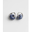 'Femme' Earrings Natural Stone Soldalite  Silver - Stainless Steel