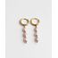 'LILLY' pink fresh water pearl EARRINGS - stainless steel