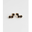 'Amelie' Black & Gold Studs - stainless steel