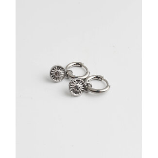 'Le tournesol' Earrings Silver - Stainless Steel